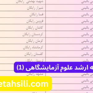 انتخاب رشته ارشد علوم آزمایشگاهی (1)