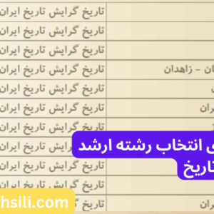 دفترچه و راهنمای انتخاب رشته ارشد تاریخ