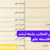 دفترچه و راهنمای انتخاب رشته ارشد تاریخ و فلسفه علم